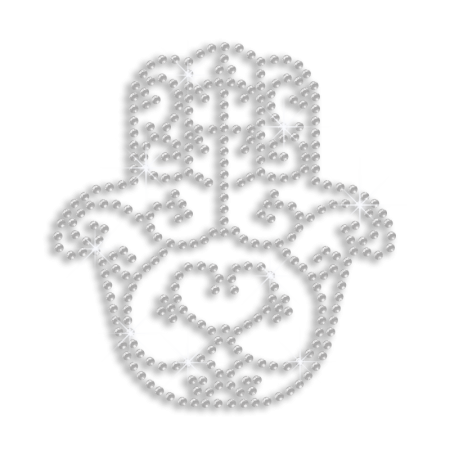 Bling Hamsa Symbol Rhinestone Transfer