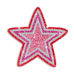 Pretty Twinkling Star Iron-on Glitter Rhinestone Transfer