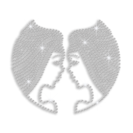 Crystal Gemini Symbol Iron-on Rhinestone Transfer