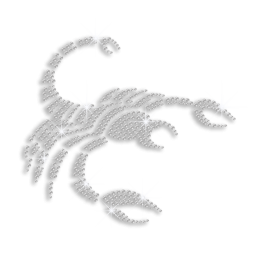 Crystal Scorpio Zodiac Iron-on Rhinestone Transfer