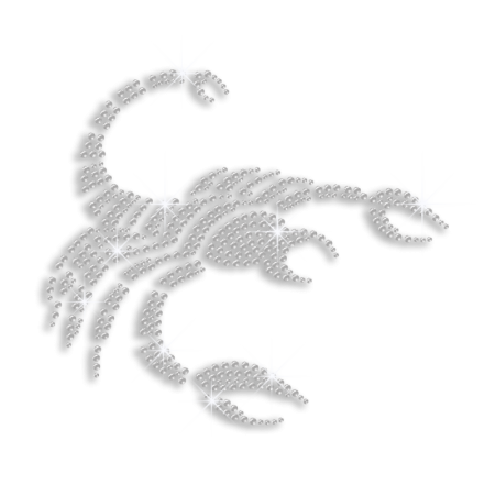 Crystal Scorpio Symbol Iron-on Rhinestone Transfer