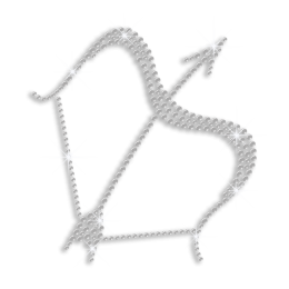 Crystal Sagittarius Symbol Iron-on Rhinestone Transfer