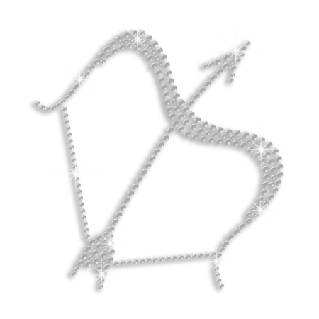 Crystal Sagittarius Zodiac Iron-on Rhinestone Transfer