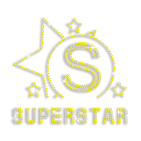 Big SuperStar Heat Press Rhinestone Transfer