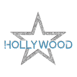 Hollywood Star Iron-on Rhinestone Glitter Transfer