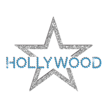 Hollywood Star Iron-on Rhinestone Glitter Transfer