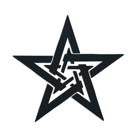 Black Star Heat Press PVC Transfer Decal