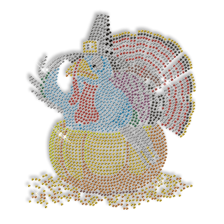 Best Custom Sparkling Turkey Hotfix Transfer Design for Shirts