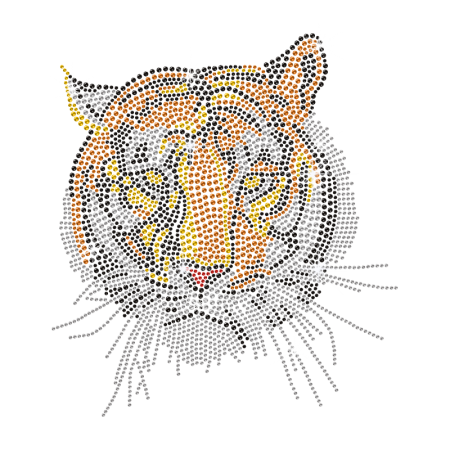 Majestic Tiger Rhinestone Transfer Iron on Design