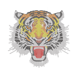 Classic Hotfix Tiger Rhinestone Motif for t shirt