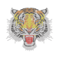 Classic Hotfix Tiger Rhinestone Motif for t shirt