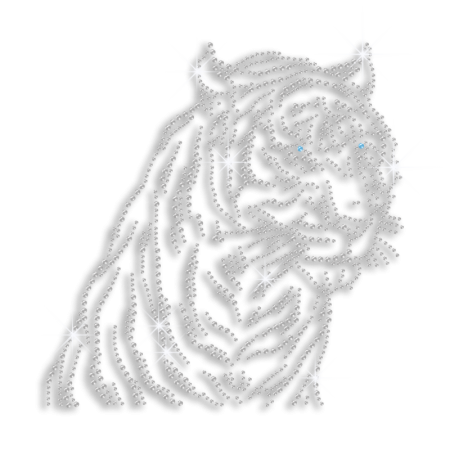 Blue Eye Tiger Rhinestone Iron ons