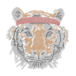 Strong Tiger Ninja Iron on Rhinestone Transfer