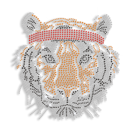 Strong Tiger Ninja Iron on Rhinestone Transfer