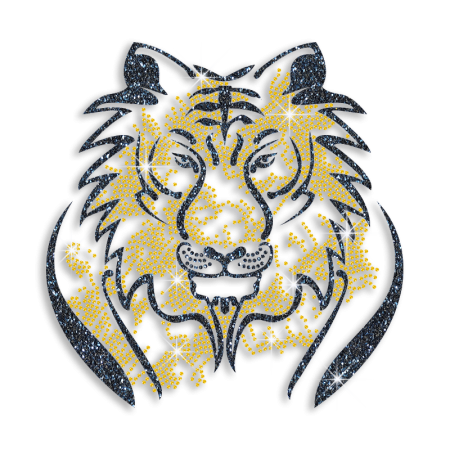 Imperatorial Tiger Iron on Glitter Rhinestone Transfer