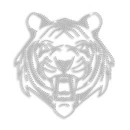 Crystal Tiger Face Heat Press Rhinestone Transfer