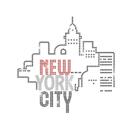 New York City Iron-on Rhinestone Transfer