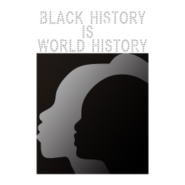 Black History Is World History Iron on Holofoil Rhinestone Transfer Motif