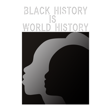 Black History Is World History Iron on Holofoil Rhinestone Transfer Motif