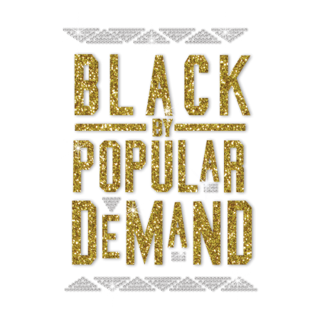 Glittering Black By Popular Demand Iron on Rhinestone Transfer Decal