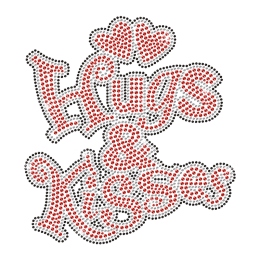 Hugs & Kisses Iron on Strass Design