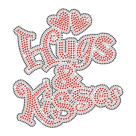 Hugs & Kisses Iron on Strass Design