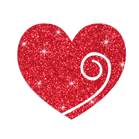 Wholesale Love Heart Iron on Glitter Rhinestone Transfer Motif