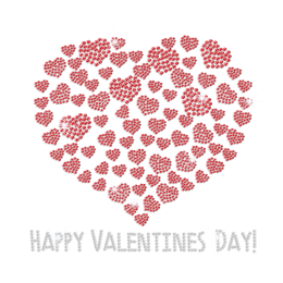 Shining Valentine\'s Day Rhinestud Transfer Motif