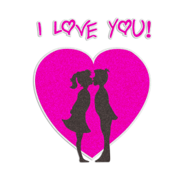 Bling Boy and Girl Falling in Love Glitter Pattern