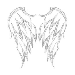 Rhinestone Crystal Wings Hot-fix Motif