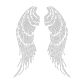 Rhinestone Crystal Iron on Wings Motif for Clothing
