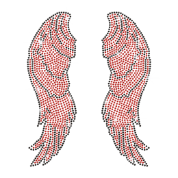 Bloody Wings Iron On Crystal Design for Clothing