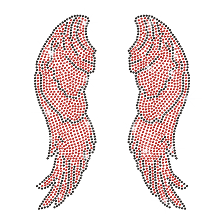 Bloody Wings Iron On Crystal Design for Clothing