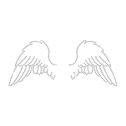 Rhinestop AB Angel Wings Iron on Rhinestone Design