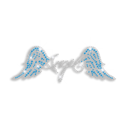 Cute Bling Angel\'s Wings Iron-on Rhinestone Transfer