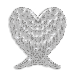 Big Eagle\'s Wings Iron on Rhinestone Transfer