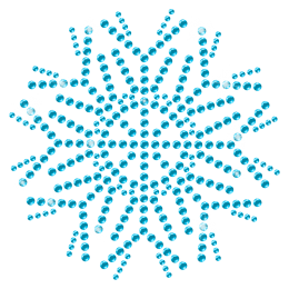 Bling Crystal Iron on Snow Flake Rhinestone motif