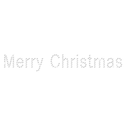 Iron on Clear Stone Merry Christmas Rhinestone Pattern