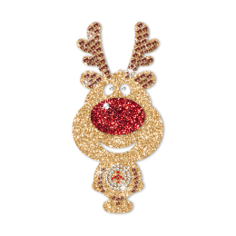 Iron On Glitter Reindeer Transfer for Kids