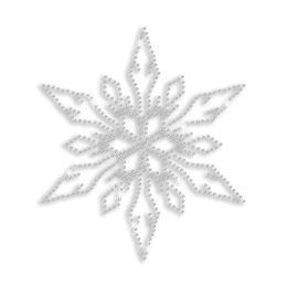 Custom Hot Fix Bling Xmas Snowflake Design