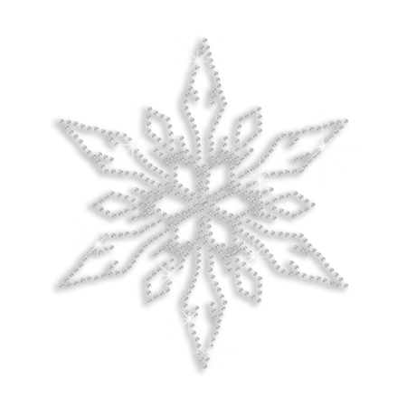 Custom Hot Fix Bling Xmas Snowflake Design