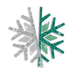 Sparkling Snowflake Diamante Transfer in Double Colors