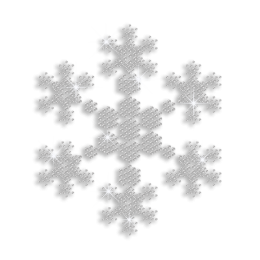 Clear Crystal Rhinestone Snowflake Heat Press Design