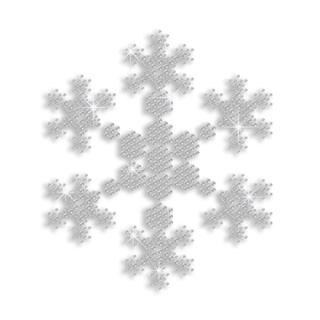 Clear Crystal Rhinestone Snowflake Heat Press Design