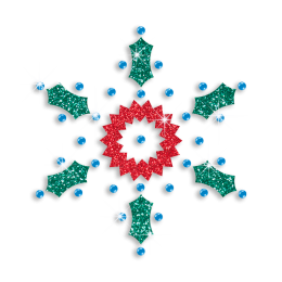 Shining Multiple Materials Bling Snowflake Motif