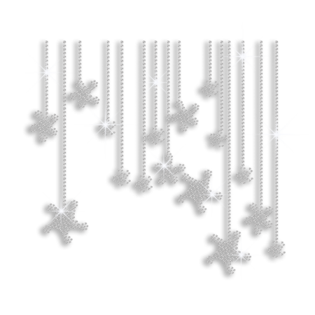 Crystal Star Curtain Iron-on Rhinestone Transfer