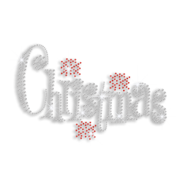 Crystal Christmas Iron-on Rhinestud Rhinestone Transfer