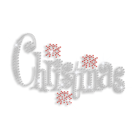 Crystal Christmas Iron-on Rhinestud Rhinestone Transfer