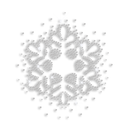 Crystal Christmas Snowflake Iron-on Rhinestone Transfer