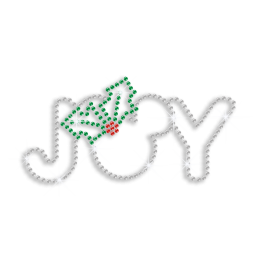 Little Christmas Joy Iron on Rhinestone Transfer